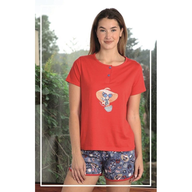 Pijama Mujer 226017 Rojo Muslher MUSLHER