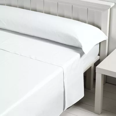 Sábana Encimera Percal Barceló Hogar Blanca 100% Algodón