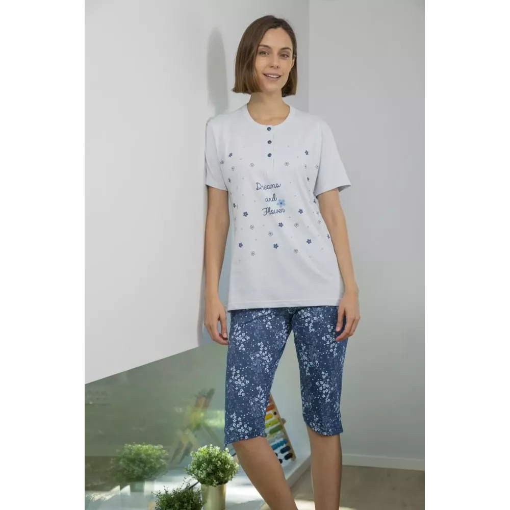 Pigiama Donna Estate 236010 Celeste Muslher