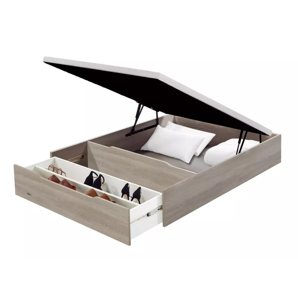 Divano Letto Ribaltabile Space con Scarpiera Flex (Vari Colori)