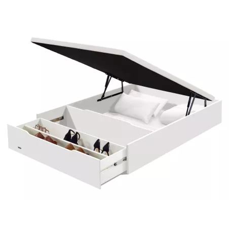 Canapé Abatível Madeira 25 Tampa com Sapateira Tecido 3D Flex (Várias Cores)