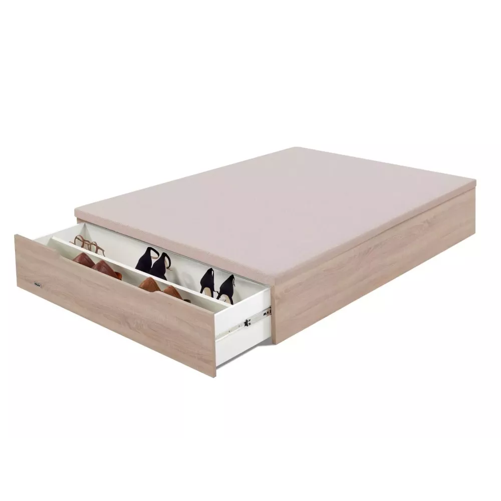 Canapé Abattable Bois 25 Couvercle avec Range-chaussures Tissu 3D Flex (Plusieurs Couleurs)