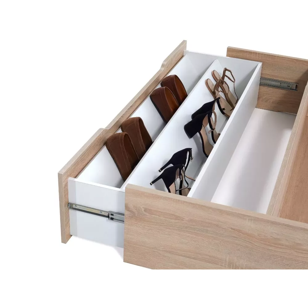 Divano Letto Ribaltabile Space con Scarpiera Flex (Vari Colori)
