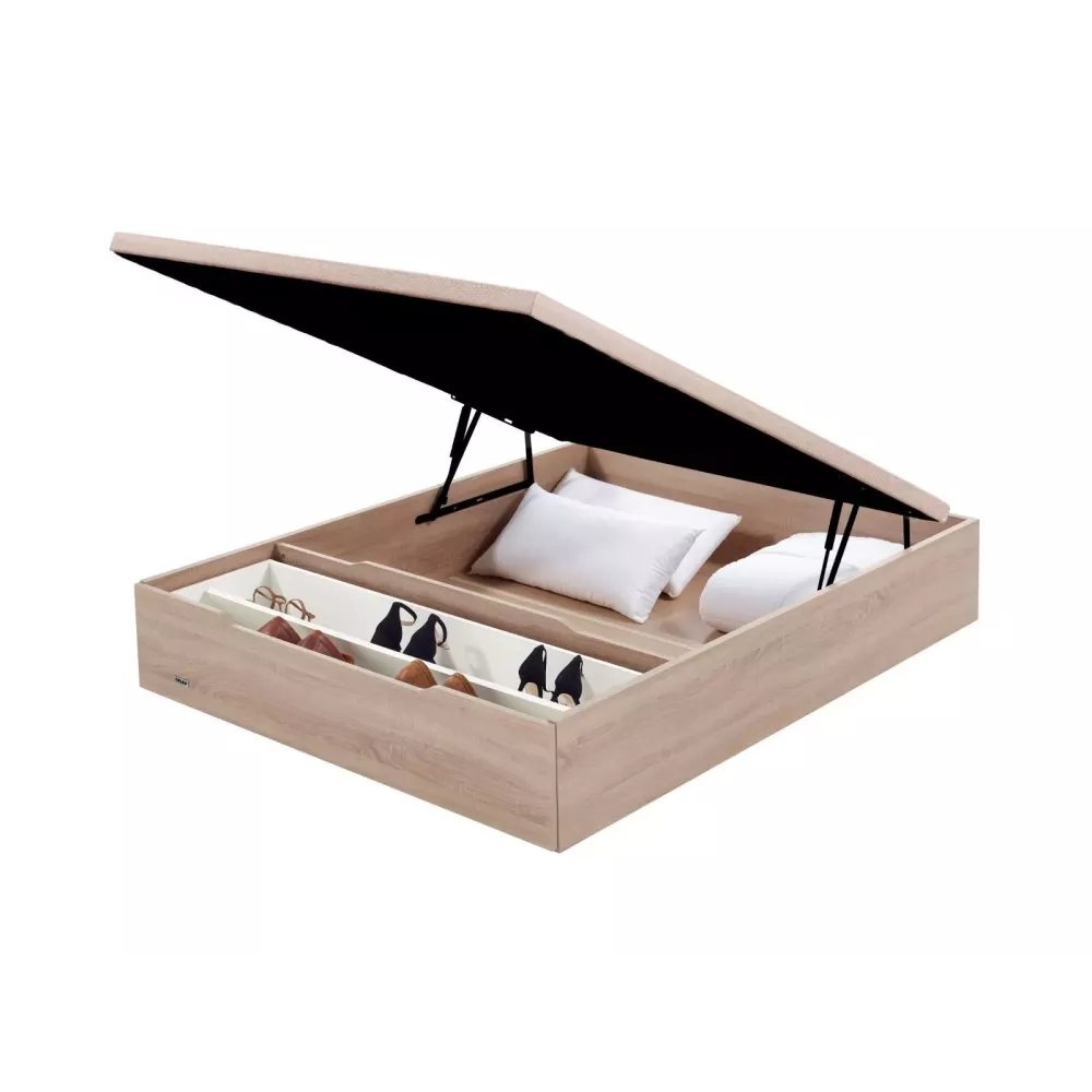 Canapé Abattable Bois 25 Couvercle avec Range-chaussures Tissu 3D Flex (Plusieurs Couleurs)