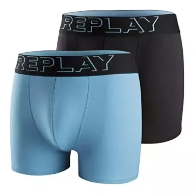 Pack 2 Boxer 257 Turchese Replay
