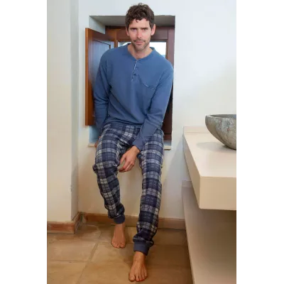 Pijama Hombre Invierno 235617 Azul Muslher