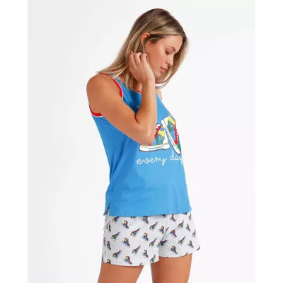 Pijama Mujer Verano 62030 Azul Admas