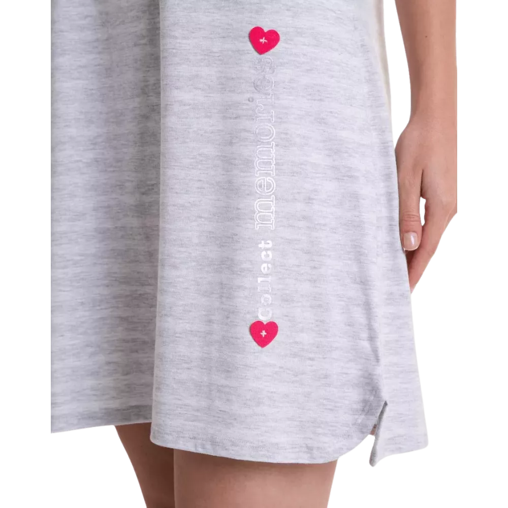 Kurzarm Nachthemd Frau Sommer L247214 Grau Massana