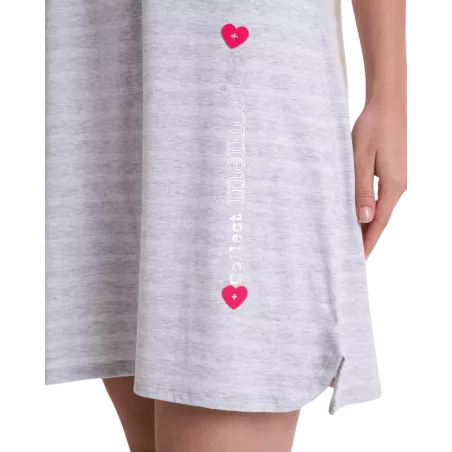 Kurzarm Nachthemd Frau Sommer L247214 Grau Massana