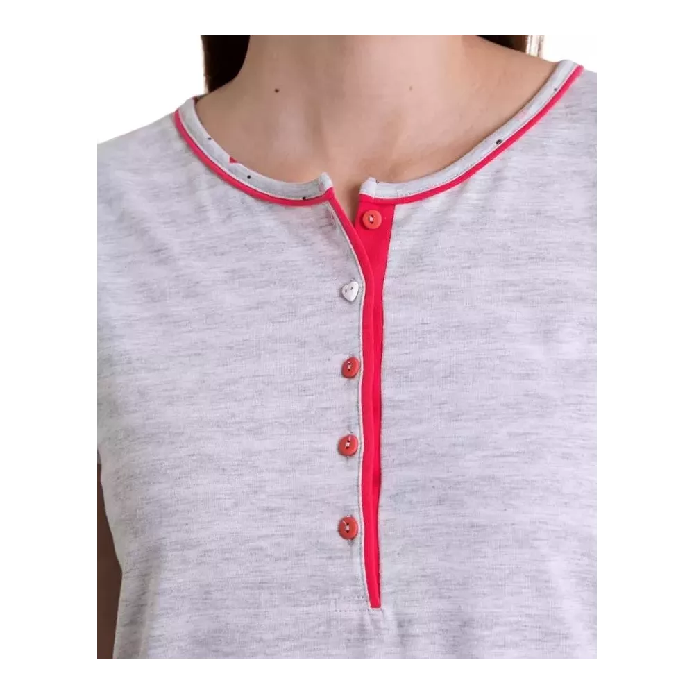 Kurzarm Nachthemd Frau Sommer L247214 Grau Massana