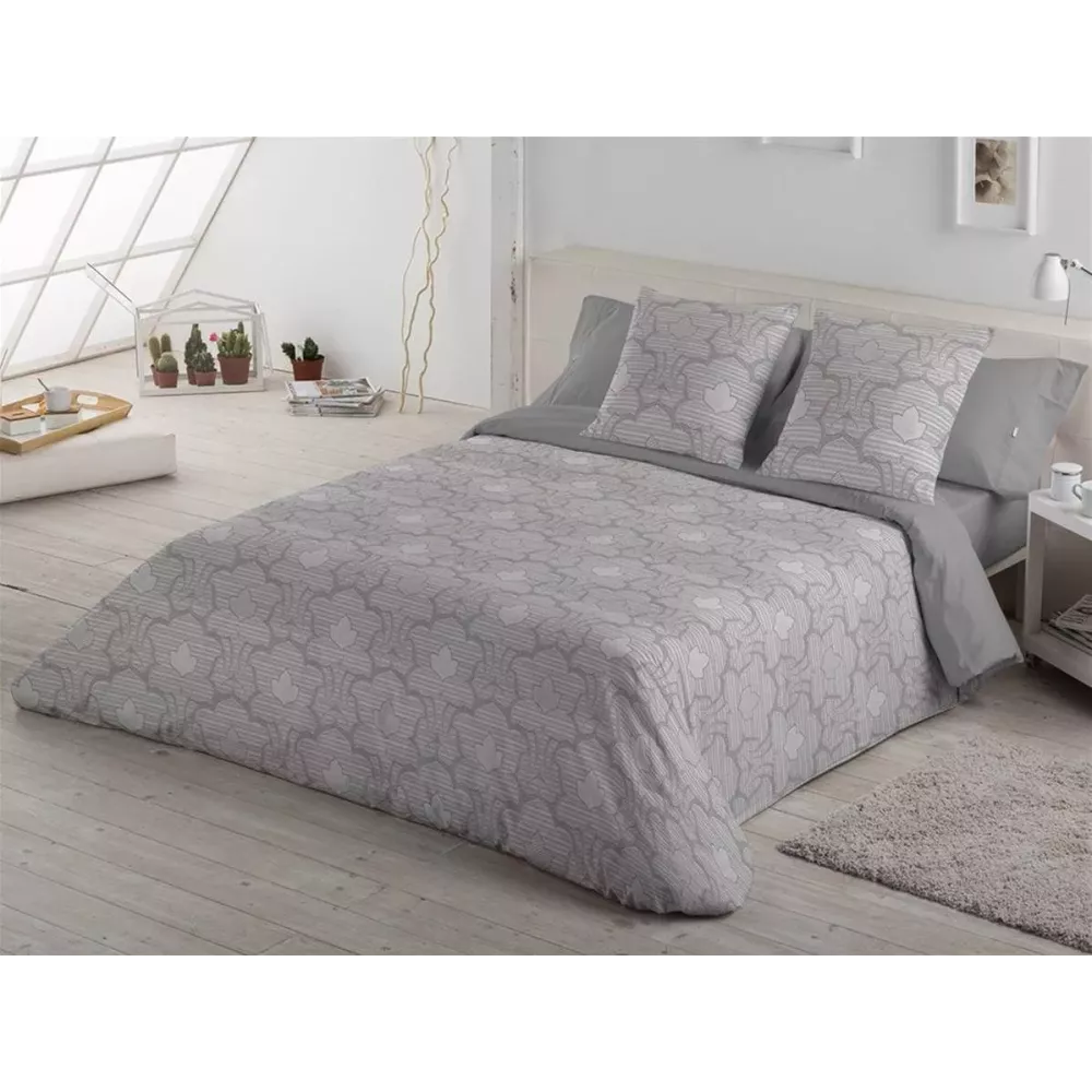 Set di Copripiumino Estela CANGAS Grigio - Letto 135 cm