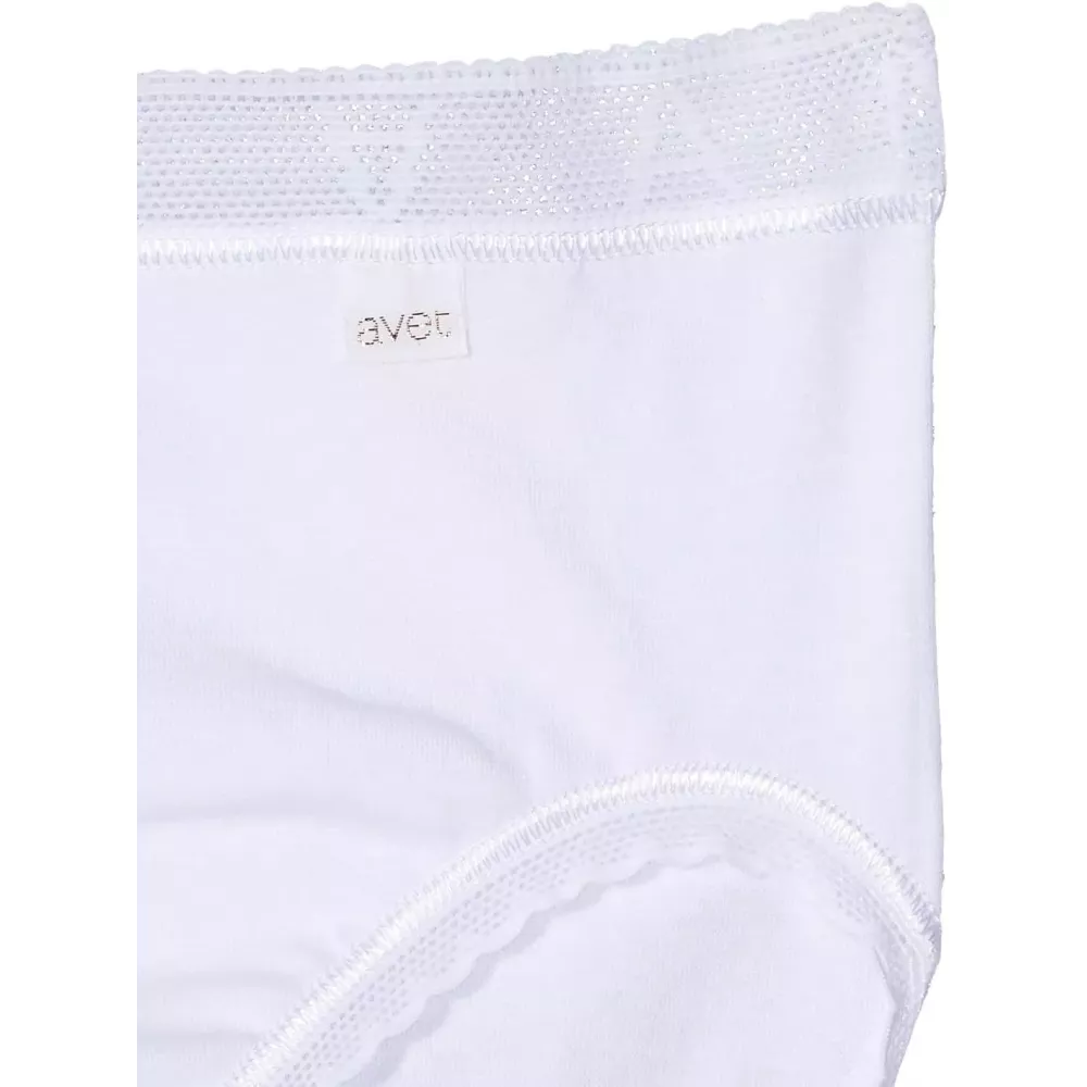 Pack 6 Midi Slips 3268 Baumwolle und Spitze Avet