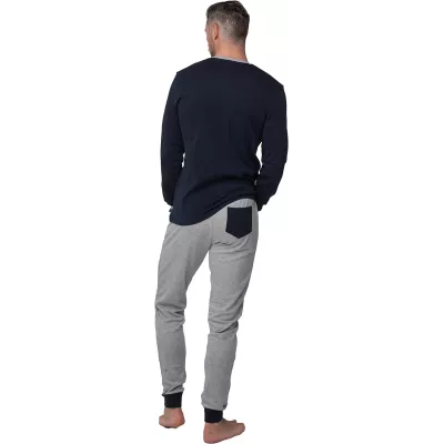 Pigiama uomo inverno CHI Blu Navy Stampato Abanderado
