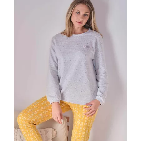 Frauen Winterpyjama 741238 Gelb Massana
