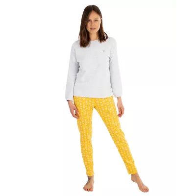 Frauen Winterpyjama 741238 Gelb Massana