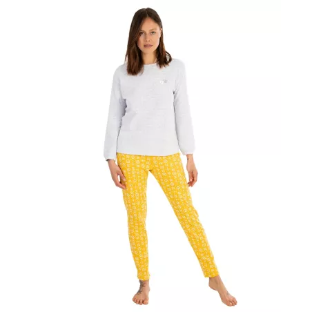 Frauen Winterpyjama 741238 Gelb Massana