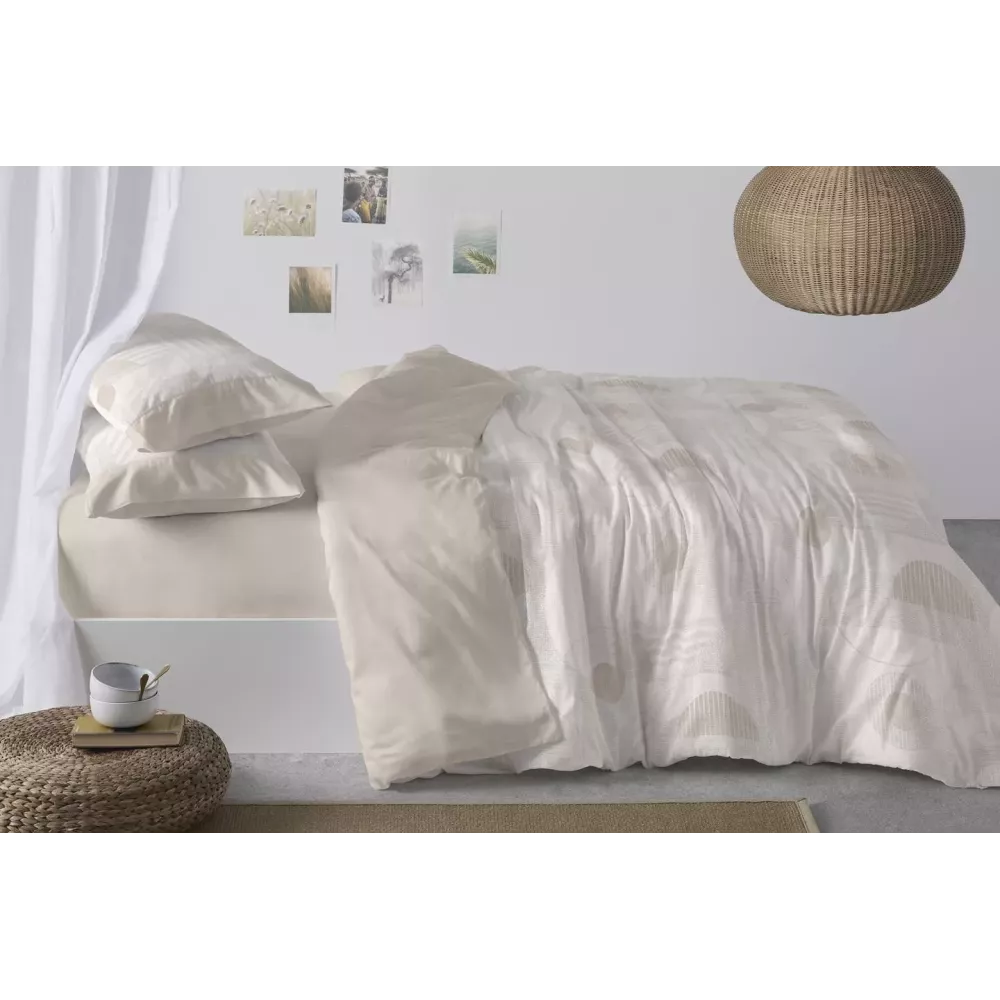Capa de edredom reversível modelo 34 Bege Burrito Blanco