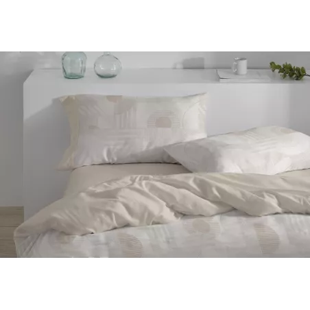 Capa de edredom reversível modelo 34 Bege Burrito Blanco