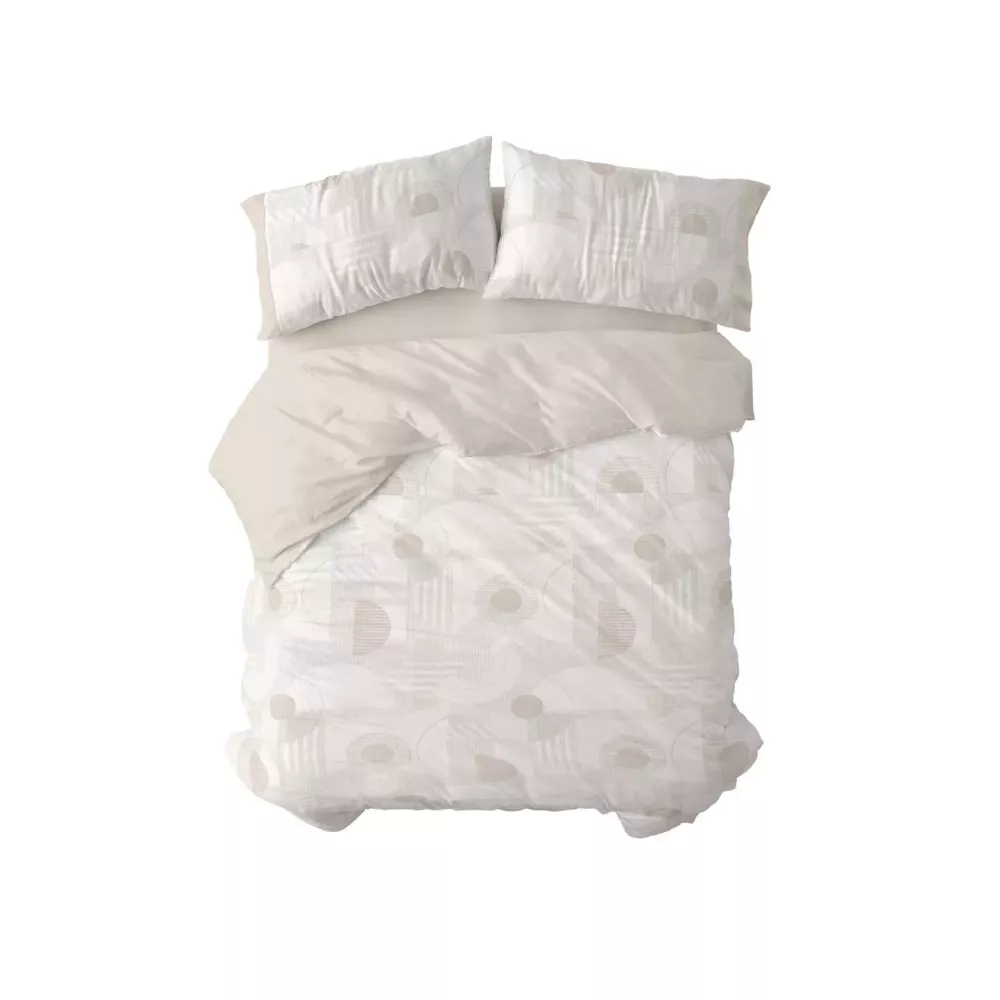 Capa de edredom reversível modelo 34 Bege Burrito Blanco