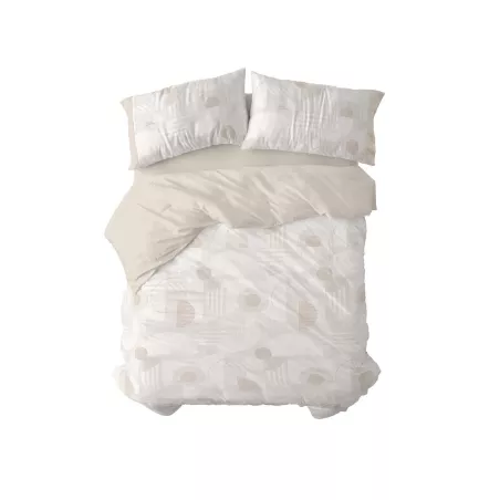 Capa de edredom reversível modelo 34 Bege Burrito Blanco