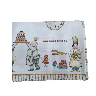 Tovaglia Ankara 100% Cotone Stampa Chefs 150x250 cm