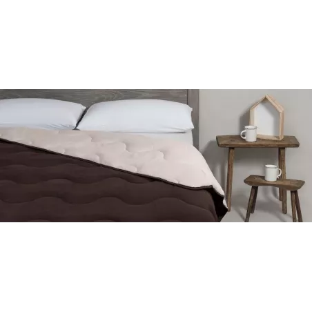 Edredom Nórdico Reversível Velfont Denver Bicolor 300 gr/m² – Marrom, Cama 180 cm