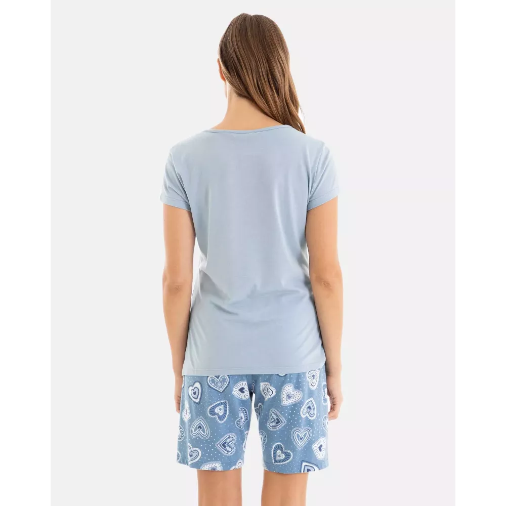 Frauen Sommer Pyjama P251225 Grau Massana