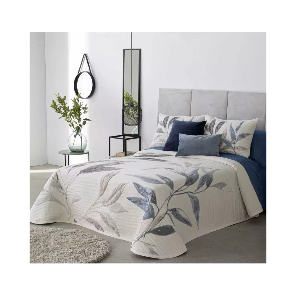 Colcha Jacquard reversible Lamar Azul Reig Marti