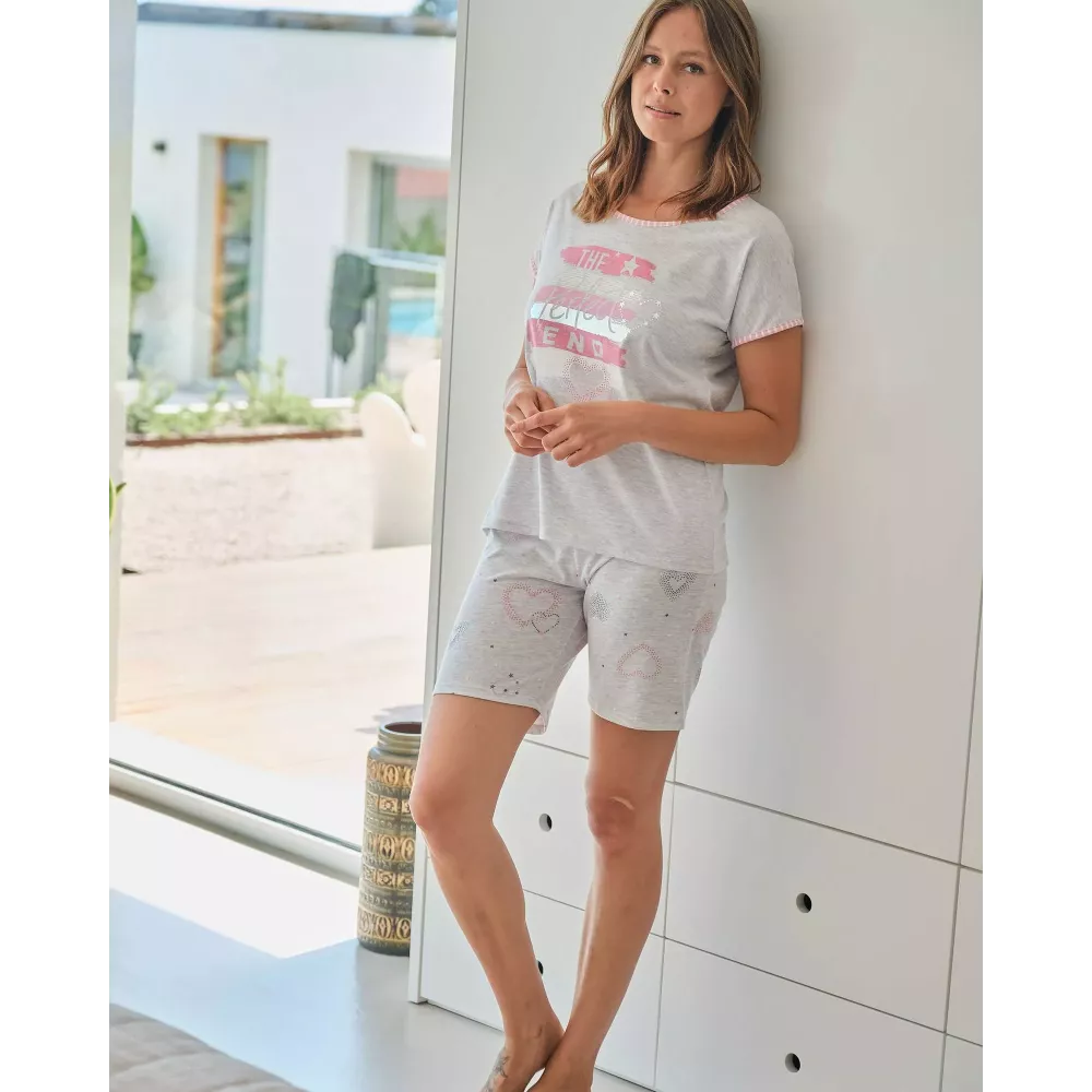 Pijama Dona Estiu P251222 Gris Massana