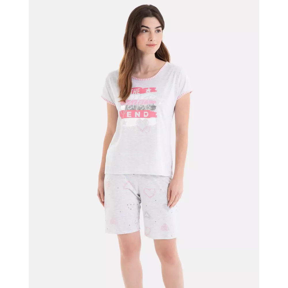 Pijama Dona Estiu P251222 Gris Massana