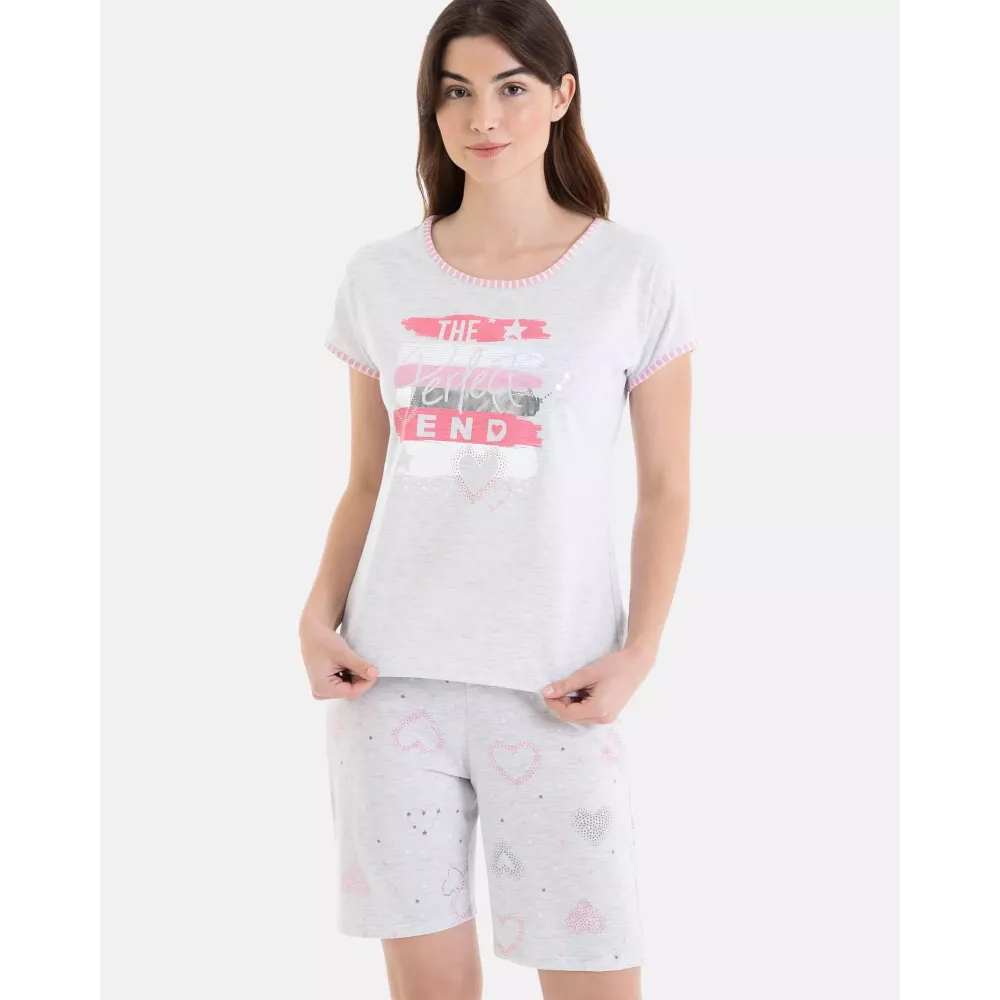Pijama Dona Estiu P251222 Gris Massana