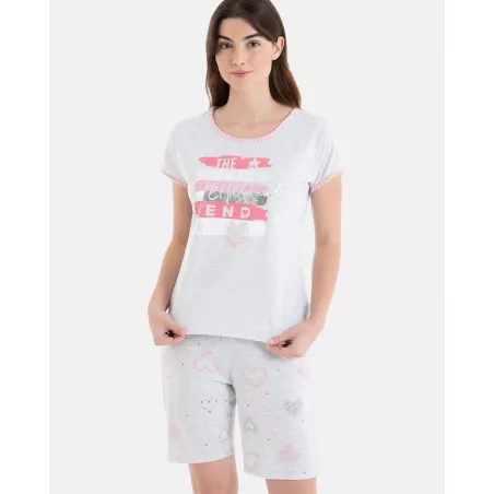 Pijama Dona Estiu P251222 Gris Massana