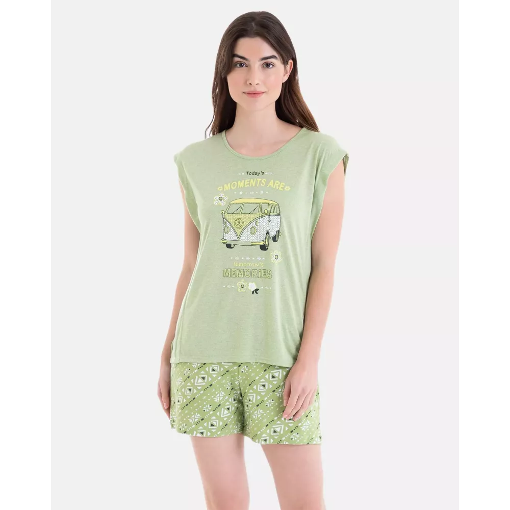 Pijama Dona Estiu P251230 Verd Massana
