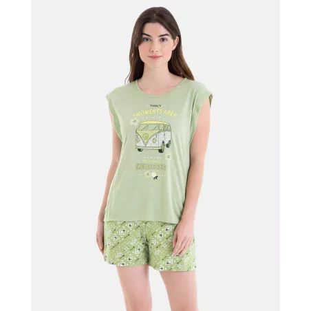 Pijama Dona Estiu P251230 Verd Massana