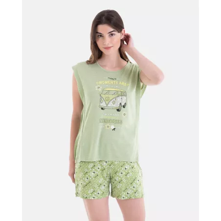 Pijama Dona Estiu P251230 Verd Massana