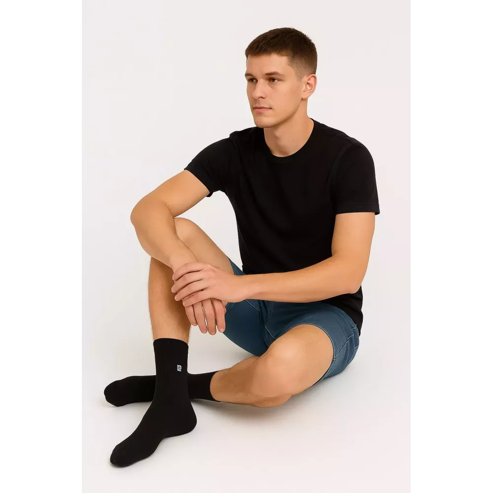 Pack 2 Paires Chaussettes 101 sans poignets 100% Coton Pierre Cardin