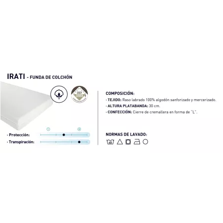 Coprimaterasso 100% Cotone Irati Moshy