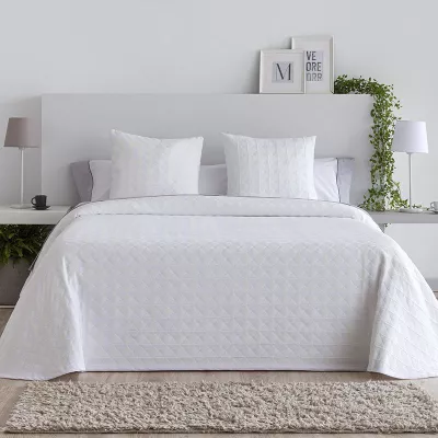 Colcha Jacquard Telma Blanco Barcelo Hogar