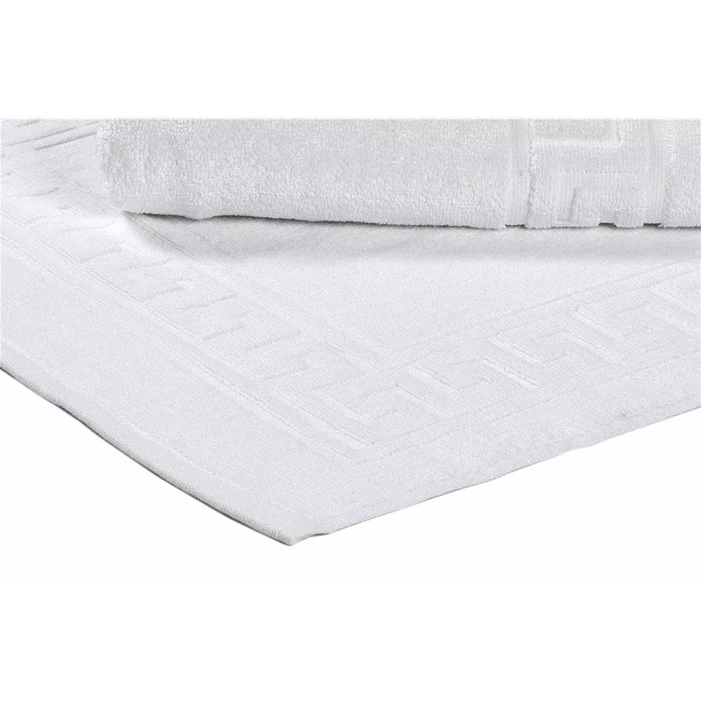 Weiße Teppich 50x60 cm Vidal 650 Gr/m2 100% konventionelle Baumwolle Frottee