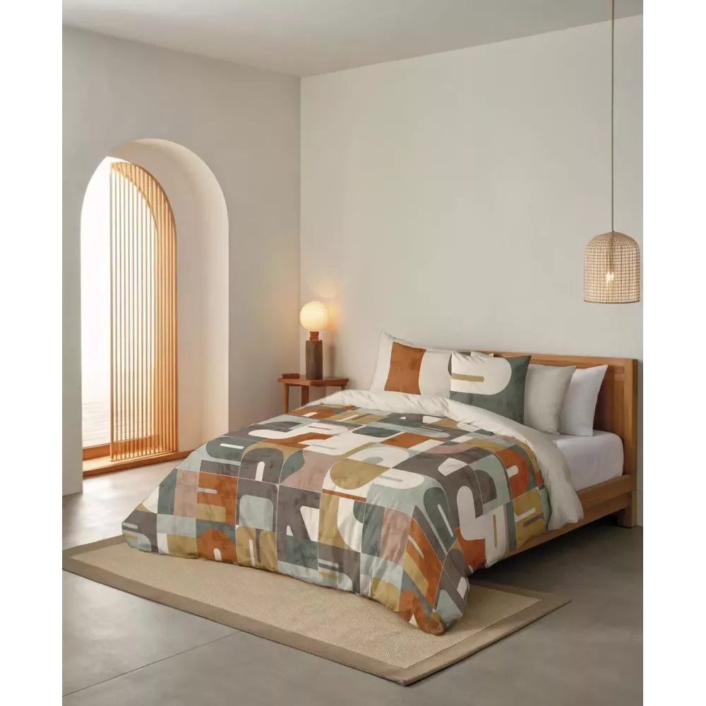 Duetto Copripiumino Puzzle Multicolor Naturals