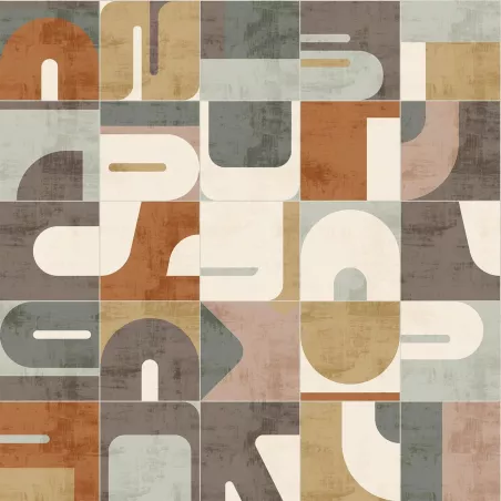 Duetto Copripiumino Puzzle Multicolor Naturals