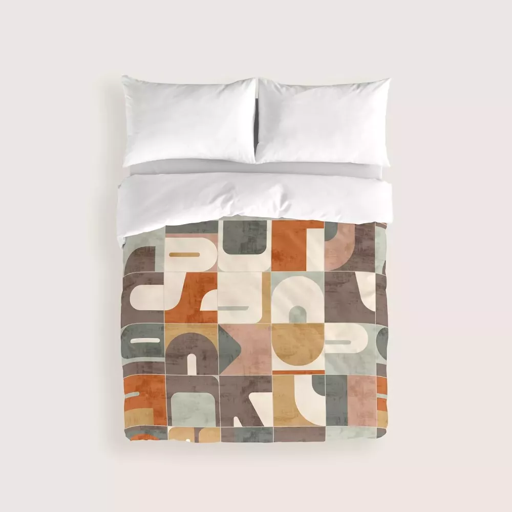 Duetto Copripiumino Puzzle Multicolor Naturals