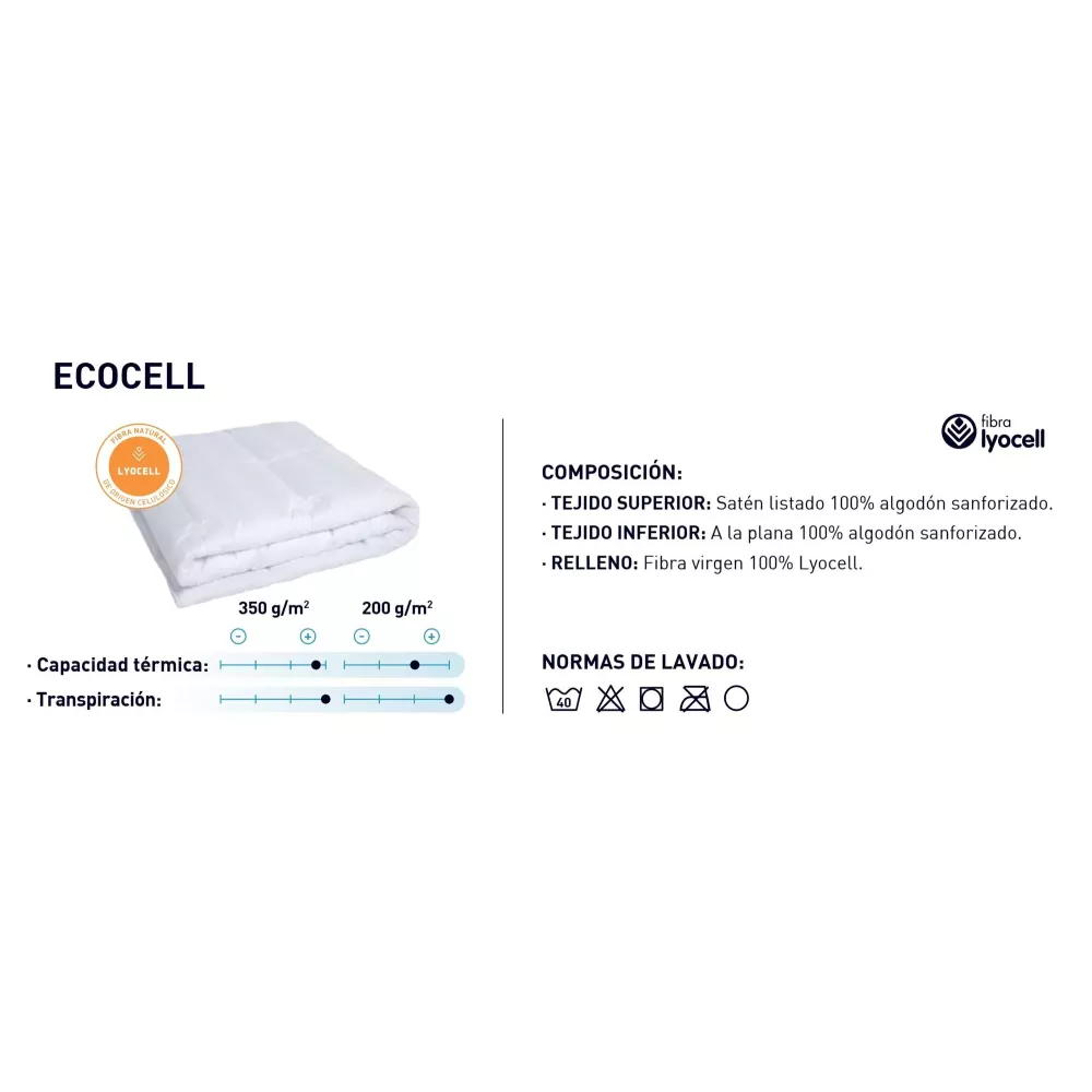 Relleno Nórdico em Fibra Ecocell 200 Gr. Moshy