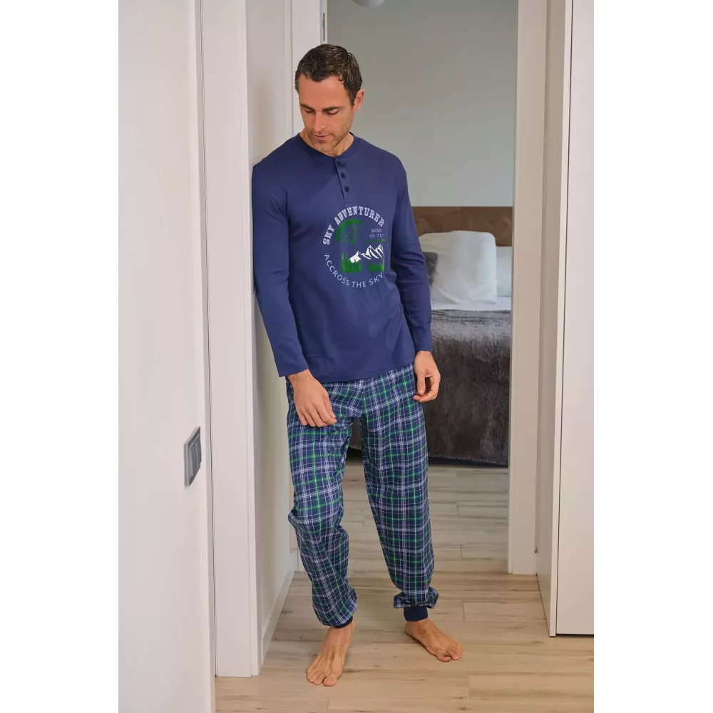 Pijama Hombre Invierno 255635 Azul Muslher