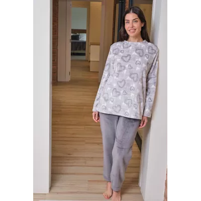 Pigiama Donna Inverno 256640 Grigio Muslher