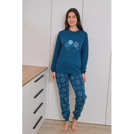Pijama Dona Hivern 256629 Blau Muslher
