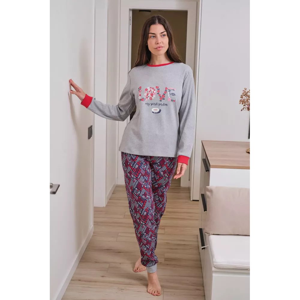 Pijama Mulher Inverno 256632 Cinza Muslher