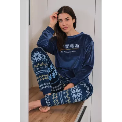 Pigiama Donna Inverno 256637 Marino Muslher