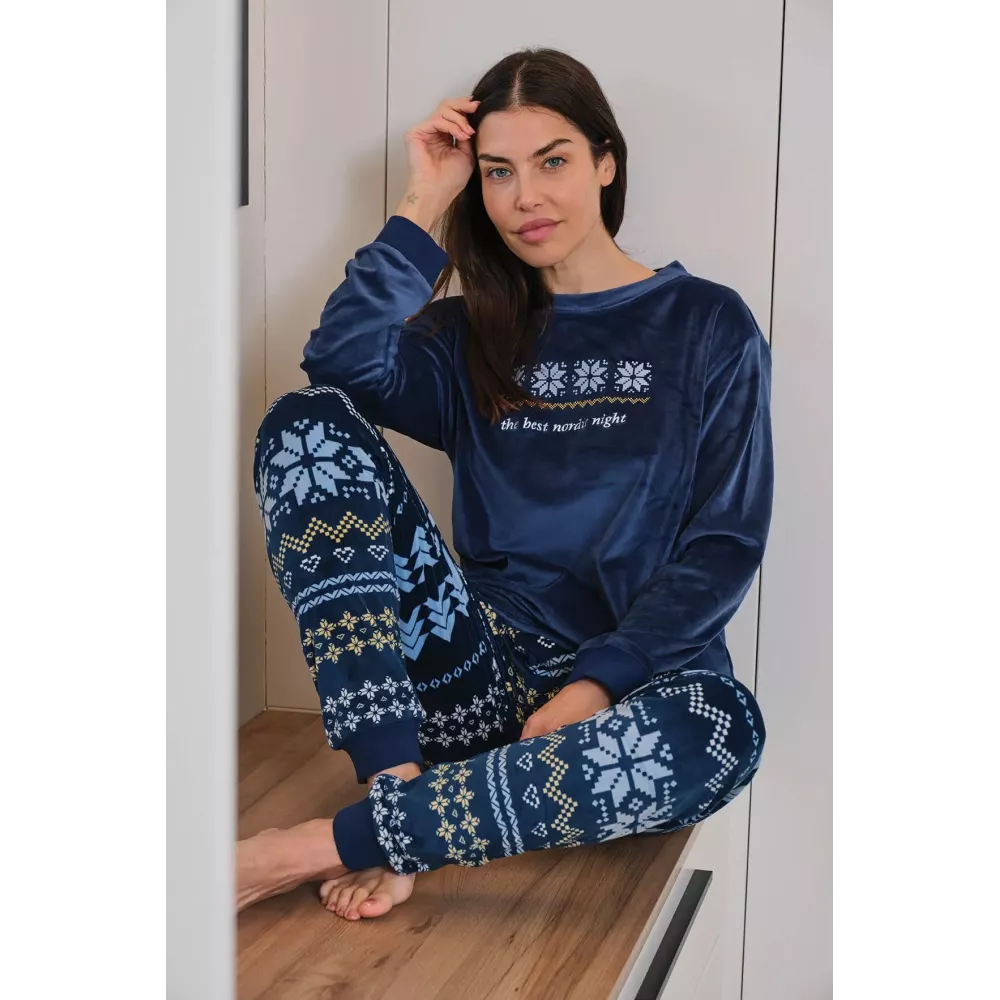 Pigiama Donna Inverno 256637 Marino Muslher