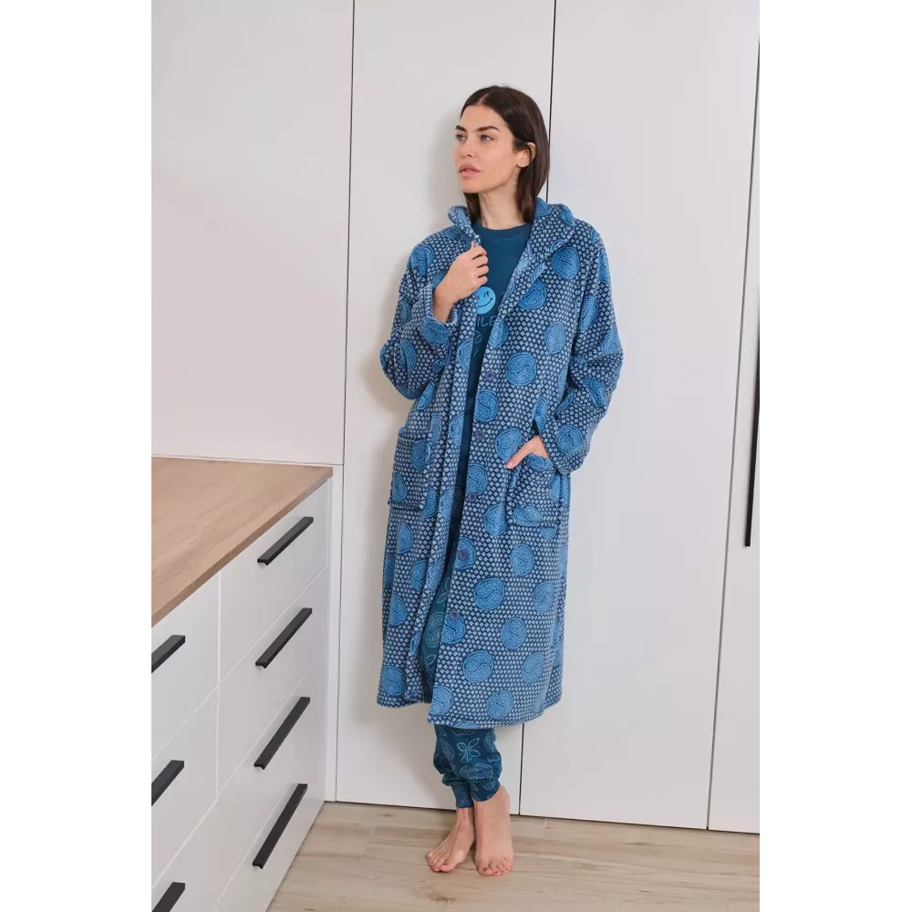 Roupão Feminino Inverno 258614 Azul Muslher